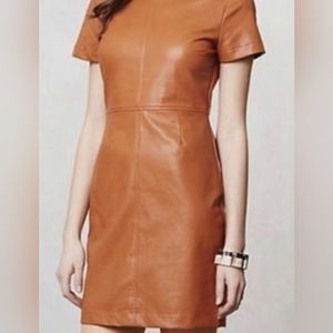 Anthropologie leather dress